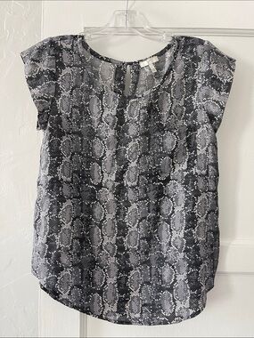 Joie silk snakeskin printed blouse